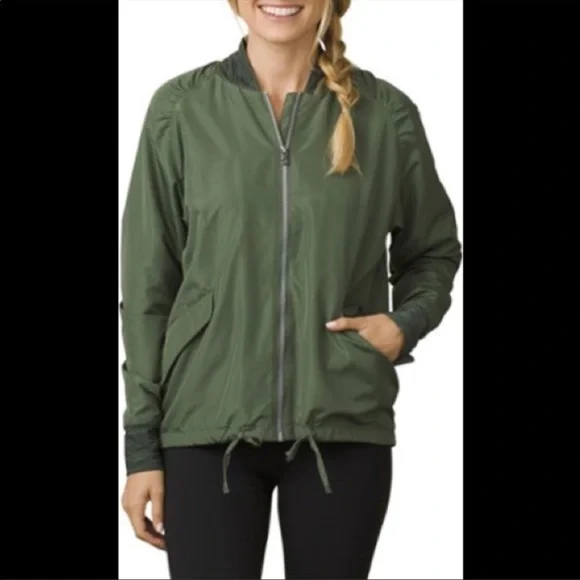 Prana Jackets Coats Prana Center Green Quick Dry Silky